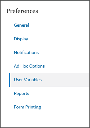 Preferences Page